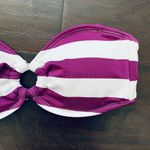 Shade & Shore Target Xhilaration Bandeau Bikini Top - White & Purple Stripes | Size: S Photo 2