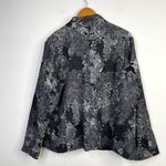 Chico's Black Purple Gray Silver Floral Chenille Sparkle Jacket Womens 3 XL 16 18 Photo 6