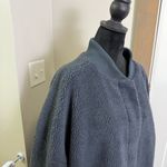 Eddie Bauer  Ladies Oversized Sherpa Teddy Navy Blue Long Jacket Pockets Plus XXL Photo 3