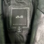 JLC Outerwear Black Leather Long Sleeve Coat Jacket Size Medium Photo 4