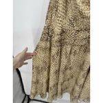 Ralph Lauren Lauren Silk One Shoulder Mini Dress Women 16 Brown Animal Print Photo 7