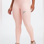 Fabletics Run Anywhere High-Waisted Leggings Small NWT Pale Pink Gray Logo Photo 1