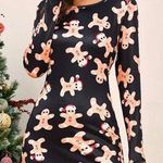 Gingerbread Man Christmas Dress Black Size M Photo 0