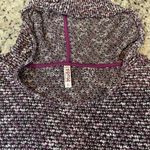 Mudd  Textured Knit Hoodie in Purple and White Photo 2