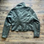 BB Dakota by Steve Madden Womens Green Faux Suede Moto Jacket Fall Casual Sz Lg Photo 6