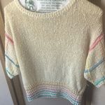 Evan Picone  Cream Sweater with Colorful Stripes medium Photo 0