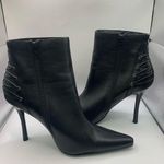Vintage Leather Black Ankle Boots By Bakers 10B Designer Zipper Boots Y2K 90s Size 10 Photo 7
