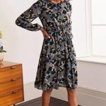 Boden Dorothy Dress Pewter Wild Floret Size 6 EUC!! Photo 2