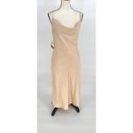 Birdy Grey  Lisa Midi Dress Womens Size Medium Satin Gold Party Dress Bridesmaids Photo 2
