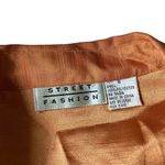 Street Fashion Satin Wrap Top Orange Photo 3