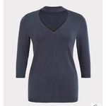 Torrid deep teal choker V neck sweater 5X Photo 3