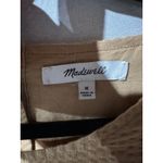 Madewell  Dress Women's Size M Tan Brown Short Sleeve Tiered Mini Button‎ Back Photo 7