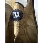 Fly London Black Leather Peep Toe Ankle Strap Wedge Platform Sandals 39 Photo 6