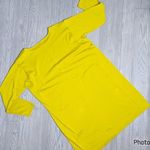 Eileen Fisher  mustard yellow long cap sleeve shirt dress with oversized pockets Photo 4