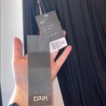 NEW Edun Designer Black Low V Back Jersey Dress Small Minimalist Photo 4