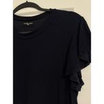Michael Lauren $75  navy Flutter Sleeve Rib Tee - Small Photo 1