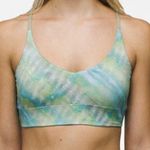 prAna Swim Top Willow Falls Reversible Mirage Blue Print Green Bikini Top Small Photo 0
