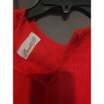 Danielle Nicole Danielle B Women's Medium Red Blouse, Vintage Top, Casual, Flax Rayon Blend Photo 2