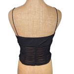 Princess Polly  Black Sheer Corset Top Ruched Sleeveless Tank US 8 Photo 5
