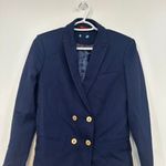 J. McLaughlin  Womens Blazer 2 Navy Blue Double Breasted Career Stretch Jacket Photo 2