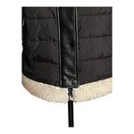 Michael Kors Michael  Shearling Trim Faux leather sleeves Puffer Jacket. SZ.L Photo 9