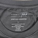 Spiritual Gangster x Kendall Toole "Never Knocked Out" T-Shirt Vtg Black L NWT Photo 4