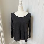 Velvet Tees Velvet by Graham & Spencer Black Metallic Long Sleeve Top Size Large Photo 2