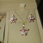 Jesou Watch, Necklace, earring‎ and bracelet set Red Photo 3