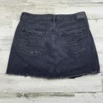American Eagle American‎ Eagle Cutoff Denim Mini Skirt Womens 8 Black Distressed Gothic 90s Y2K Photo 6