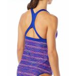 Tyr. Cyprus Ambu Active Swim Tank Tankini Top Contour Cup Striped Purple S Photo 1