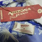 Arizona Jeans NWT Arizona Jean Blue & White Floral Tankini Top (M) Photo 5
