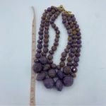 Kate Spade  Give It A Swirl Necklace Triple Strand Purple Modern Urban Chic Photo 2