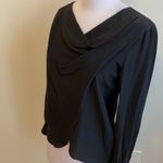 Amanda Uprichard  Black Silk Crossover Panel Blouse Photo 60