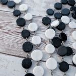 Extra Long Two Strand Black & White Claire's Necklace Photo 4