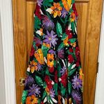 Vintage Made in USA Eber Floral Cotton Sleeveless Sheath Housewife Dress Size 14 Photo 0
