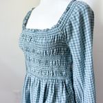 American Eagle Plaid Smocked Long Sleeve Dress Photo 2