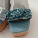 Nine West NWOT  Comiele Wedge Sandals — Medium Blue • US 10 M ♣️ Photo 2