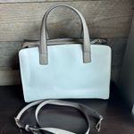 Nine West White and Tan Satchel with Modern Design Photo 2