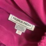 Nora Noh Silk Trousers Fuchsia High Rise Relaxed Fit Dress Pants 12 Women’s Pink Photo 3