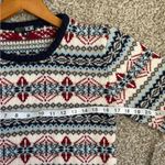 Modcloth Pretty Vacant Striped Christmas Sweater Wool Blend Medium Photo 5