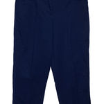 Roz & Ali  Secret Agent Navy Blue Cropped Pants Womens 4 Career Office Preppy Photo 0