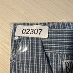 Bill Blass  VTG Denim Button Shirt Blue Striped Dress L Nautical Coastal Casual Photo 7