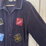 Classic Elements Vintage 90s Christmas/winter embroidered Terry button down Photo 4