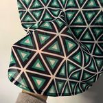 PaperMoon  for StitchFix Navy Blue Green White Semi Sheer Blouse Top Size XS P Photo 5