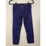 Nobull  Womens Navy Blue Map Print Athleisure Capris Leggings Size M Photo 3