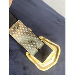 Vintage Elite Womens Belt Large Metallic Medallion Gold Buckle Retro 80s 90s Photo 8