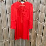 Maje Rahon Red Orange Silky Textured Mini Dress Photo 1