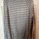 Lululemon Grey And White Striped Sweater Photo 3
