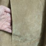 Adler Collection Coat Suede Leather Hooded Fleece Lining Pockets M Tan Size M Photo 1