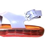 Tory Burch Jelly Sandal Criss Cross Strap Dark Lotus/Ruby NWOT Sz 7 Photo 4
